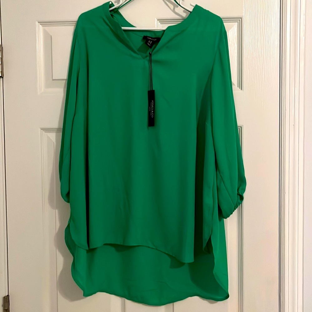 Jones New York Green Blouse